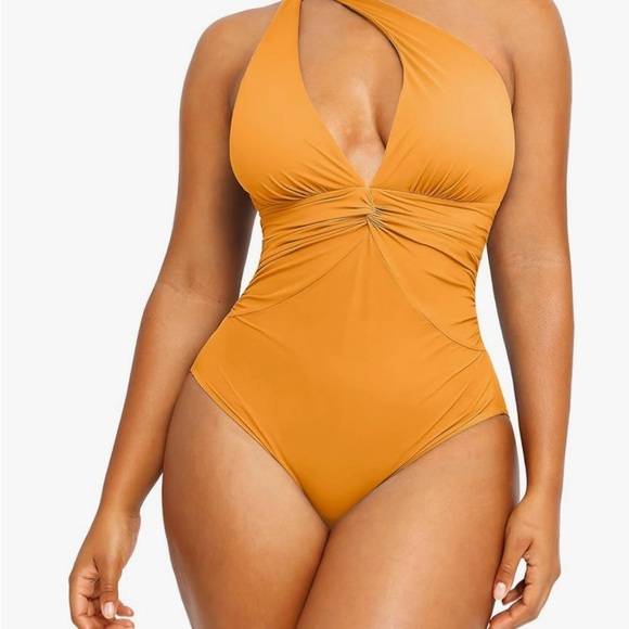 SHAPELLX Chic One-Shoulder Swimsuit Tummy Control Size Large - Picture 1 of 6
